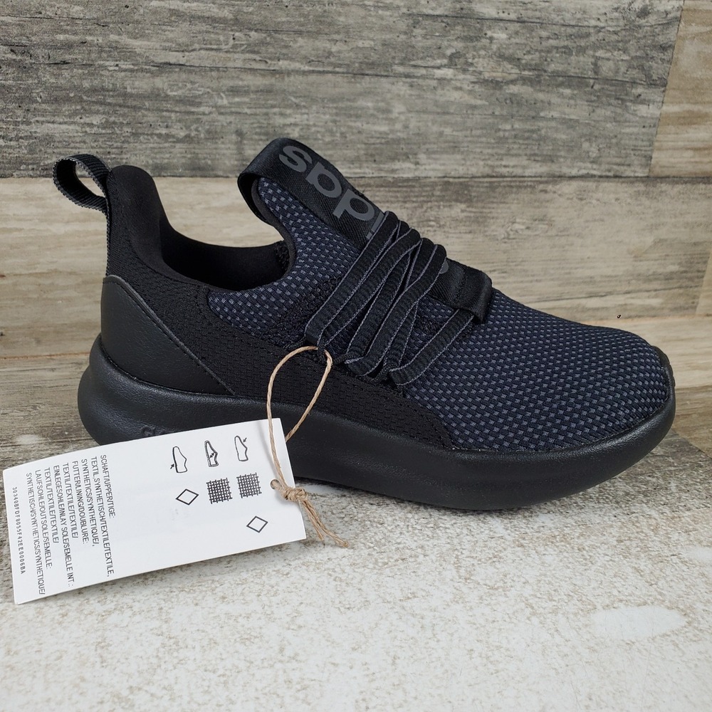 Adidas Lite Racer Adapt 7.0 Kids Shoes Sz 12.5 K Athletic Black Slip-On Sneakers